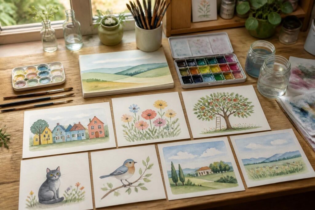 découvrez des idées simples et célèbres de peintures naïves pour maîtriser l'art de l'aquarelle avec créativité et simplicité.