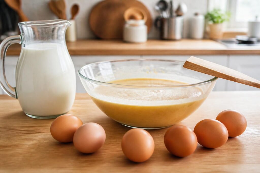 découvrez une recette facile et gourmande de pâte à crêpes avec 6 œufs et 1 litre de lait, accompagnée d'astuces pour des crêpes parfaites à chaque fois.