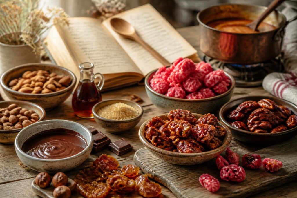 découvrez l'histoire fascinante de la praline, ses différentes variétés et des recettes gourmandes pour savourer cette douceur traditionnelle.