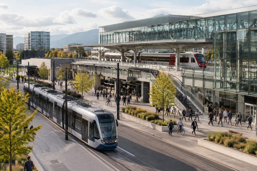 découvrez lancy-pont-rouge à genève : gare léman express, tram et connexions en transports en commun pour faciliter vos déplacements.
